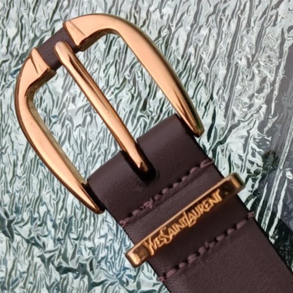Yves Saint Laurent Ladies Monogrammed Luxury Leather Belt (ORIGINAL YSL) main image 6